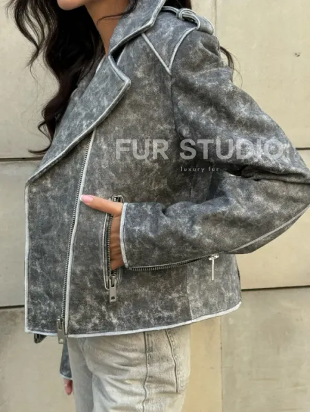 Косуха из натуральной кожи  VINTAGE COLLECTION - фото 7