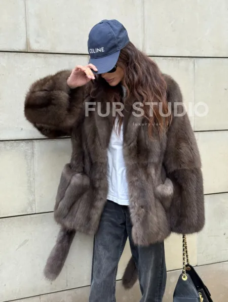 Шуба из меха куницы - автоледи - фото 12
