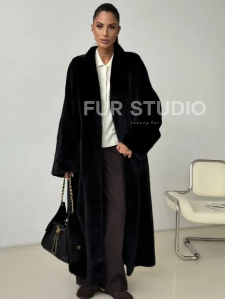 Длинная норковая шуба BLACKGLAMA - фото 7