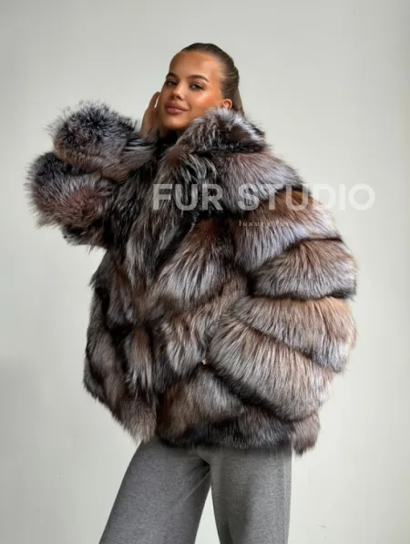 Шуба из меха лисы блюфрост - фото 9