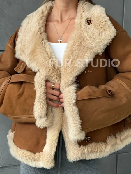 Дубленка - куртка двухсторонняя - фото 3