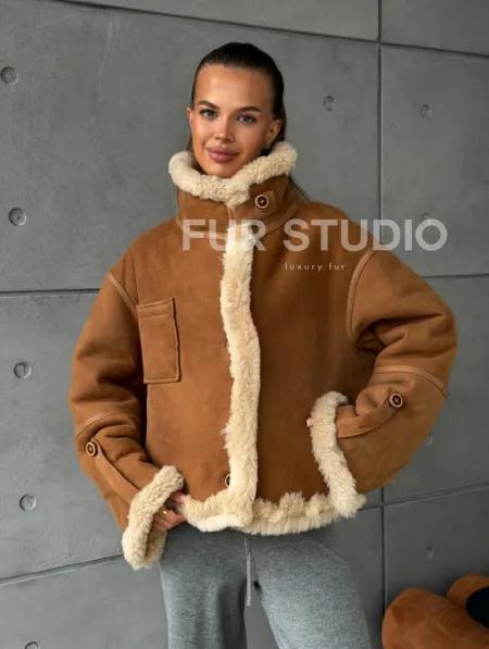 Дубленка - куртка двухсторонняя - фото 14