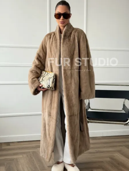 Норковое меховое пальто для женщин - фото 7