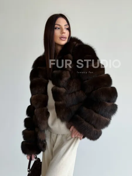Шуба песцовая под соболь - фото 13