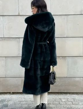 Шуба из аукционной норки NAFA с капюшоном - фото 7