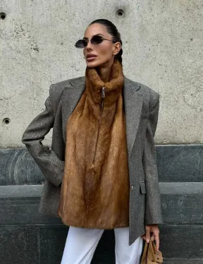 Меховая манишка из норки - фото 4