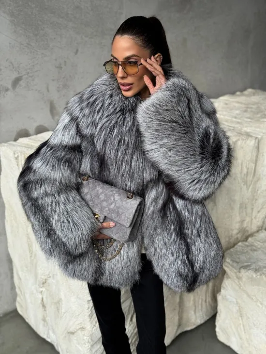 Полушубок из чернобурки - фото 0