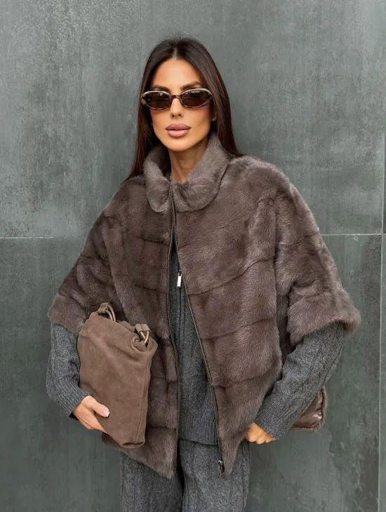 Куртка - кофта норковая на молнии - фото 5