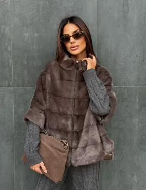 Куртка - кофта норковая на молнии - фото 7