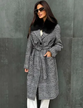 Пальто зимнее с мехом - фото 4