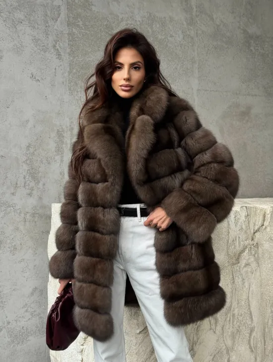 Женская шуба из соболя - фото 10