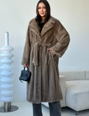 Норка пастель роспуск английский воротник - фото 0