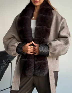 Пальто с мехом финского песца - фото 3