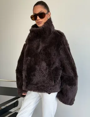 Женская двухсторонняя дубленка - фото 5