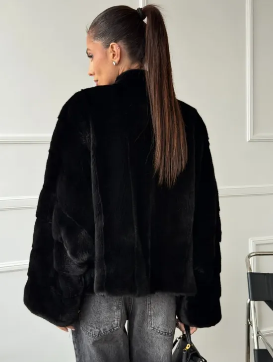 Полушубок норковый SAGA FURS - style oversize - фото 4