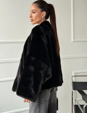 Полушубок норковый SAGA FURS - style oversize - фото 3