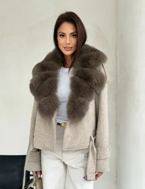 Куртка - пальто с мехом финского песца - фото 10