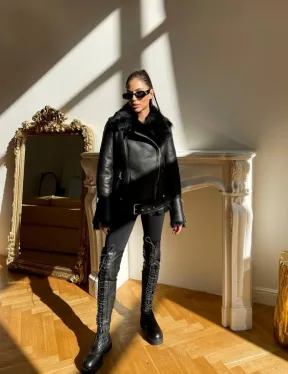 Дубленка авиатор на тоскане - фото 4