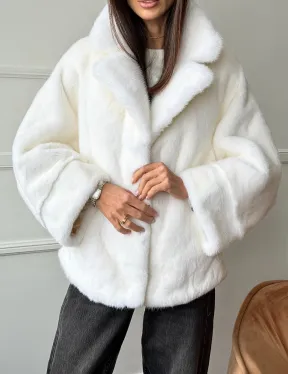 Белая шуба из скандинавской норки - фото 5