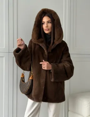 Автоледи с капюшоном из норки KOPENHAGEN FUR - фото 15