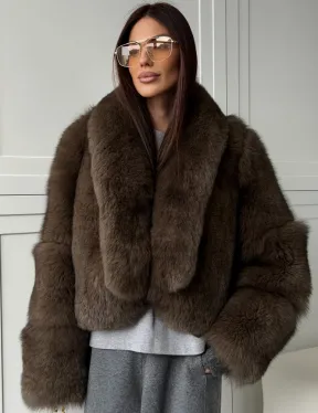 Кроп-шуба из меха песца - фото 7