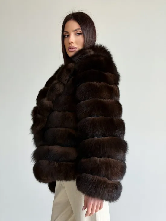 Шуба песцовая под соболь - фото 9