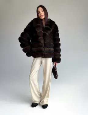 Шуба песцовая под соболь - фото 5