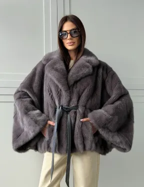 Автоледи норковая, модель -  «Летучая мышь» - фото 16