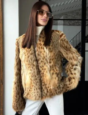 Меховой жакет - шуба из оцелота - фото 11