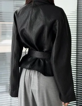 Черная куртка из натуральной кожи - фото 3