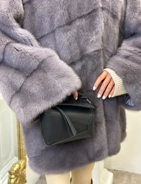 Шуба из норки стойка воротник - фото 2